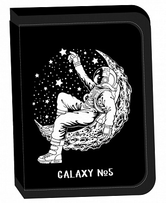 Пенал школьный Космонавт 52602742 Lider бело-черный