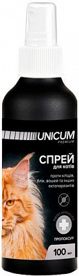 Спрей UNiCUM Premium від бліх і кліщів для котів 100 мл (UN-009)