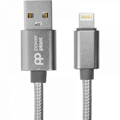 Кабель PowerPlant Lightning – USB 1 м серый (CA912322) 