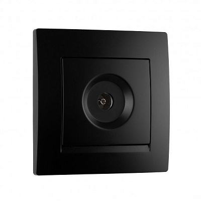 Розетка TV прохідна UP! (Underprice) One Plus антрацит 706-4242-129