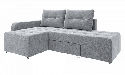 Диван кутовий ЕДВАРД сірий лівий 2400x1600x680 мм