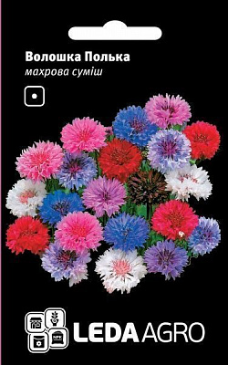 Насіння LedaAgro волошка Полька махрова суміш 0,5 г (4820119794135)