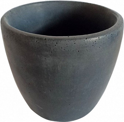 Кашпо декоративное Еllipsoid темно-серый бетон