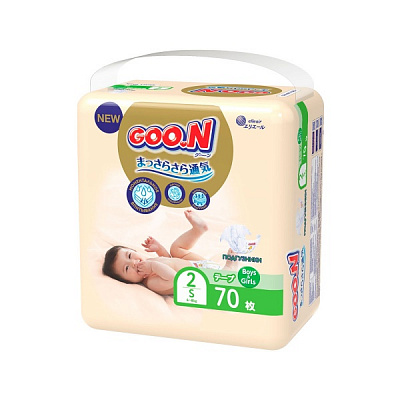 Підгузки Goon Premium Soft 4-8 кг 2 (S) 70 шт.