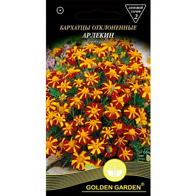 Семена Golden Garden Бархатцы Отклоненные Арлекин (Голден Гарден) (4820164124741) 0.3 г