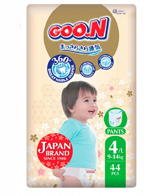 Підгузки-трусики Goo.N Premium Soft для дітей L 9-14 кг 44 шт.