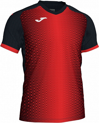Футболка Joma SUPERNOVA T-SHIRT BLACK-RED S/S 101284.106 р.L черный
