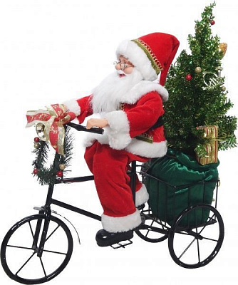 Декоративна фігура Дід Мороз на мотоциклі S1909 50 см