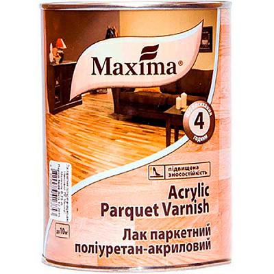 Лак паркетный Acrylic Parquet Varnish Maxima глянец 2,5 л прозрачный