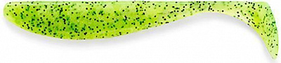 Слаг FishUp Wizzle Shad 3 77 мм 8 шт. #055 - Chartreuse/Black