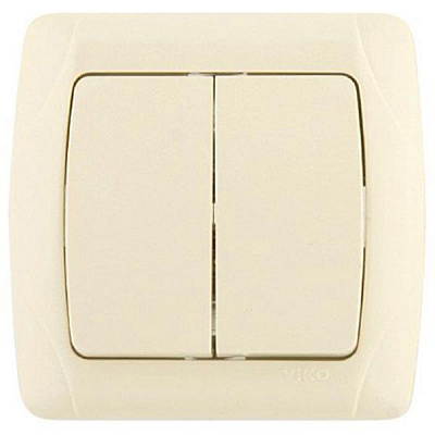 Вимикач подвійний Viko Carmen 25.08.0010 кремовий