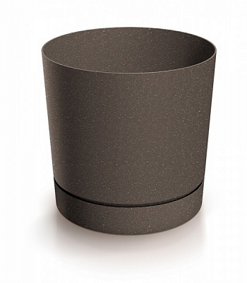 Горшок для цветов PRP Tubo P Eco Wood 200 мм с подставкой кофейный круглый (68754-4625) 