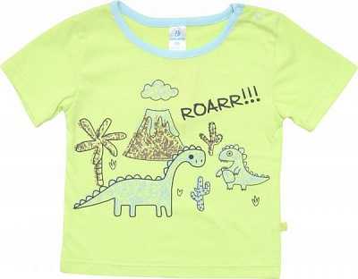 Футболка Minikin Dino р.98 салатовый с голубым 199040398 