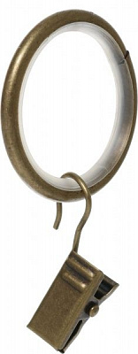 Кільце з прищіпкою та гачком Gardinia Ally набірний d19 мм антична латунь