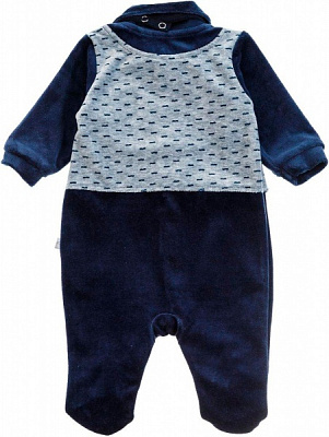 Комбинезон для мальчика Усы р.68 темно-синий 