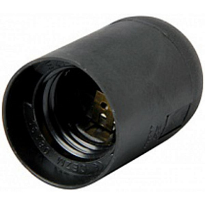 Патрон электрический  E.next гладкий E27 термопластик черный s9100009