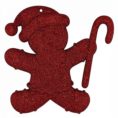 Украшение новогоднее MIS LT Человечек 12 см красный