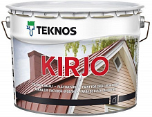 Фарба для дахів алкідна TEKNOS KIRJO база 1 для листової покрівлі напівмат білий 2,7л 