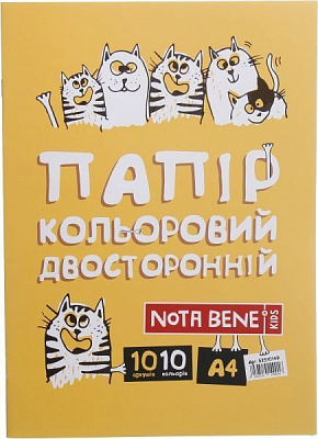 Бумага цветная двусторонний 10 листов Nota Bene