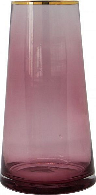 Ваза стеклянная голубая Crystal Margaret 25 см YIWU