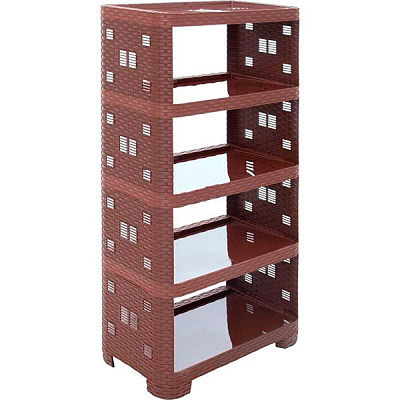 Этажерка Тарлев Ротанг 5-уровневая 1100x520x300 мм коричневый 