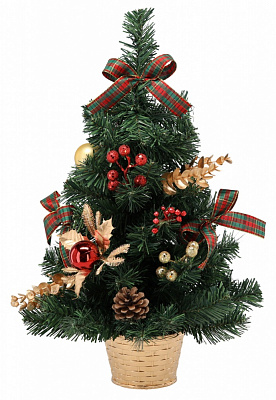 Штучна ялинка 50 см ANT2347 червоно-золотий Тайм Еко