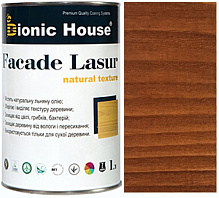 Лазур-антисептик Bionic House Facade Lasur Масляна для дерев’яних фасадів Коньяк напівмат 1 л 0,9 кг