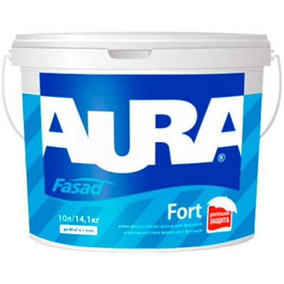 Краска акрилатная водоэмульсионная Aura® Fasad Fort мат белый 1л