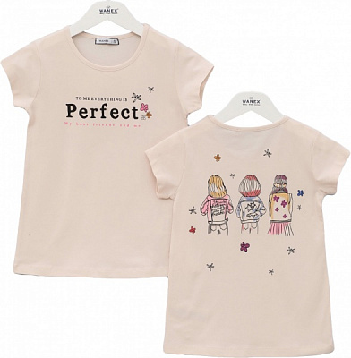Футболка для дівчаток Wanex Футболки д/д ТМ Wanex 98 р. 95% бав., 5% ел.31222 р.98 бежевий