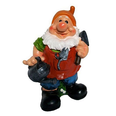 Гном с лопатой и лейкой NF735