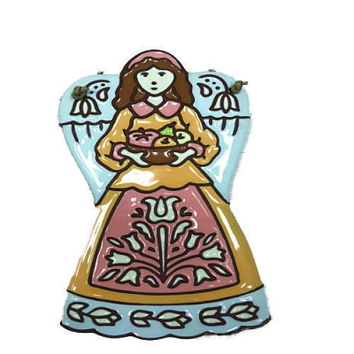 Декоративная новогодняя фигура Ангел достатка 22 см