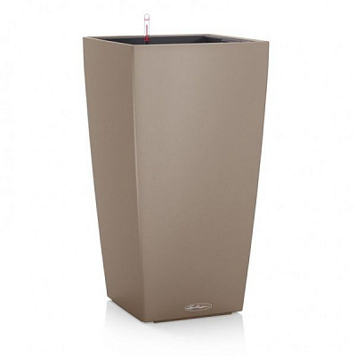 Кашпо пластикове Lechuza Cubico Color 30 (13288) квадратний 6 л пісочно-коричневий