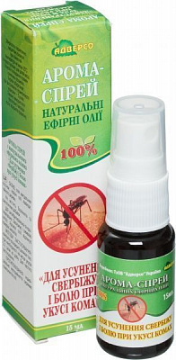 Аромаспрей Адверсо Усунення свербіжу і болю при укусах комах 15 мл 