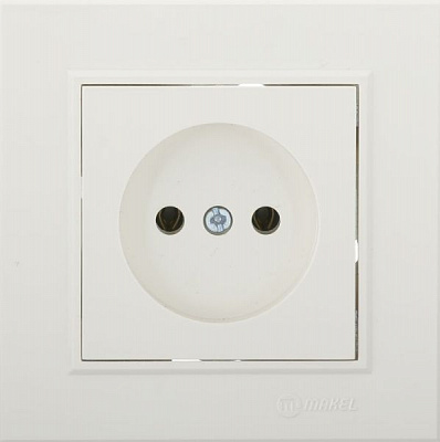 Розетка без заземления Makel Karea 00 без шторок без крышки слоновая кость