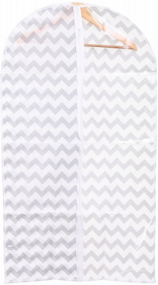 Чехол для одежды Шеврон Vivendi 105x60 см белый с серым