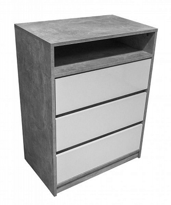 Комод Aqua Rodos Loft 3ш сірий/білий АР000032649