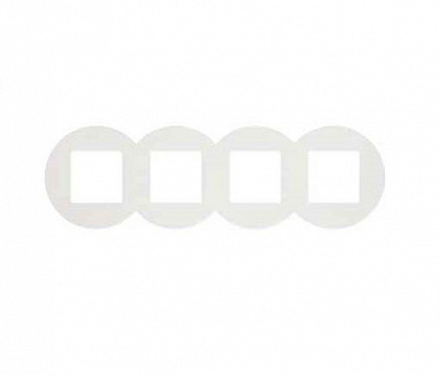 Рамка чотиримісна Efapel Quadro Siza Viera універсальна білий 45941 TBR