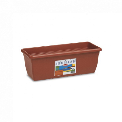 Вазон пластиковый Stefanplast Linea Mediterraneo прямоугольный 11 л терракот (79955) 