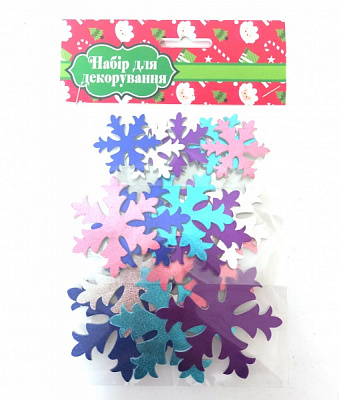 Набір наліпок ЕVА Сніжинка металізована Аплі-Краплі