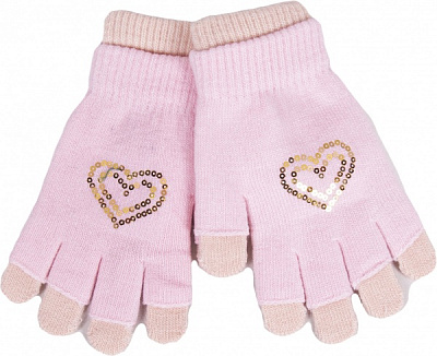 Варежки YO! р.16 пудра 