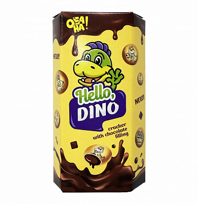 Крекер ОБА-НА HELLO DINO з шоколадною начинкою 50 г