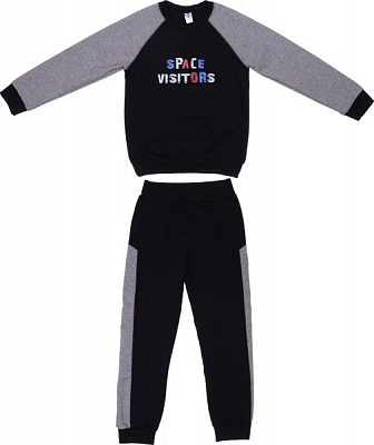 Спортивний костюм Luna Kids р.158 чорний із сірим 103613