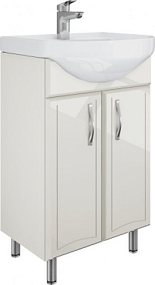 Тумба напольная Прайм 50 МДФ беж глянец под умывальник Прокси-Colombo 50