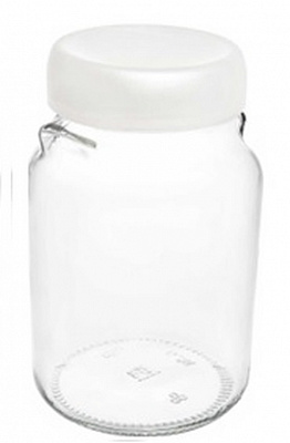 Банка с крышкой Everglass Велюр 900 мл 82 мм белая