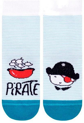 Носки детские Conte-Kids CK (ВЕСЕЛЫЕ НОЖКИ) 335 17С-10СП р.14 светло-голубой с рисунком 