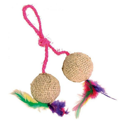 Игрушка для котов Trixie Мячики джутовые с мятой 4,5 см 2 шт. 4501