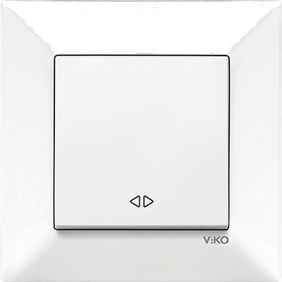 Выключатель реверсивный одноклавишный Viko Meridian без подсветки белый 90970031-WH