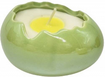 Свічка яйце маленьке зелене 11,4x8,5x6,2 см Pako-If