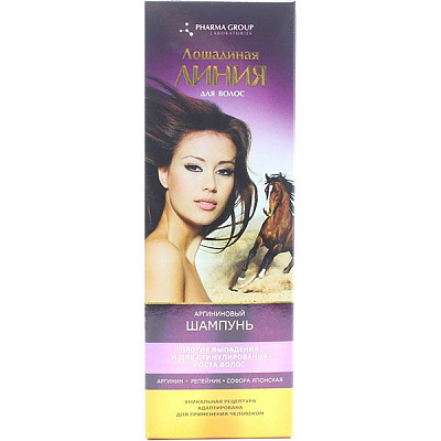 Шампунь Pharma Group Лошадиная линия Аргининовый против выпадения 200 мл
