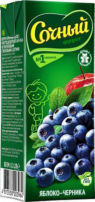 Нектар Слодич Яблуко-чорниця 200 мл